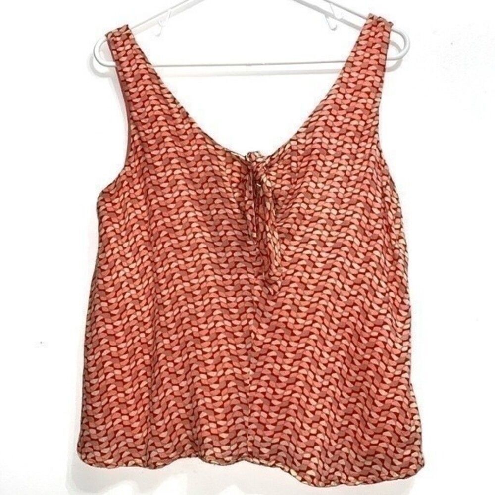 Maeve Anthropology womens size small pink red loose swing tank top 336B1